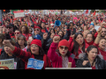 Crowd of UTLA teachers on strike in January 2019