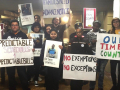 Fair Workweek Initiative protests for fair wages, fair hours, and predictable schedules.
