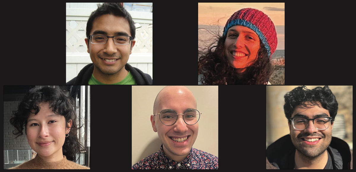 Head shots of five smiling people.