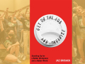 Cover of book is superimposed on Starbucks workers with fists in the air.