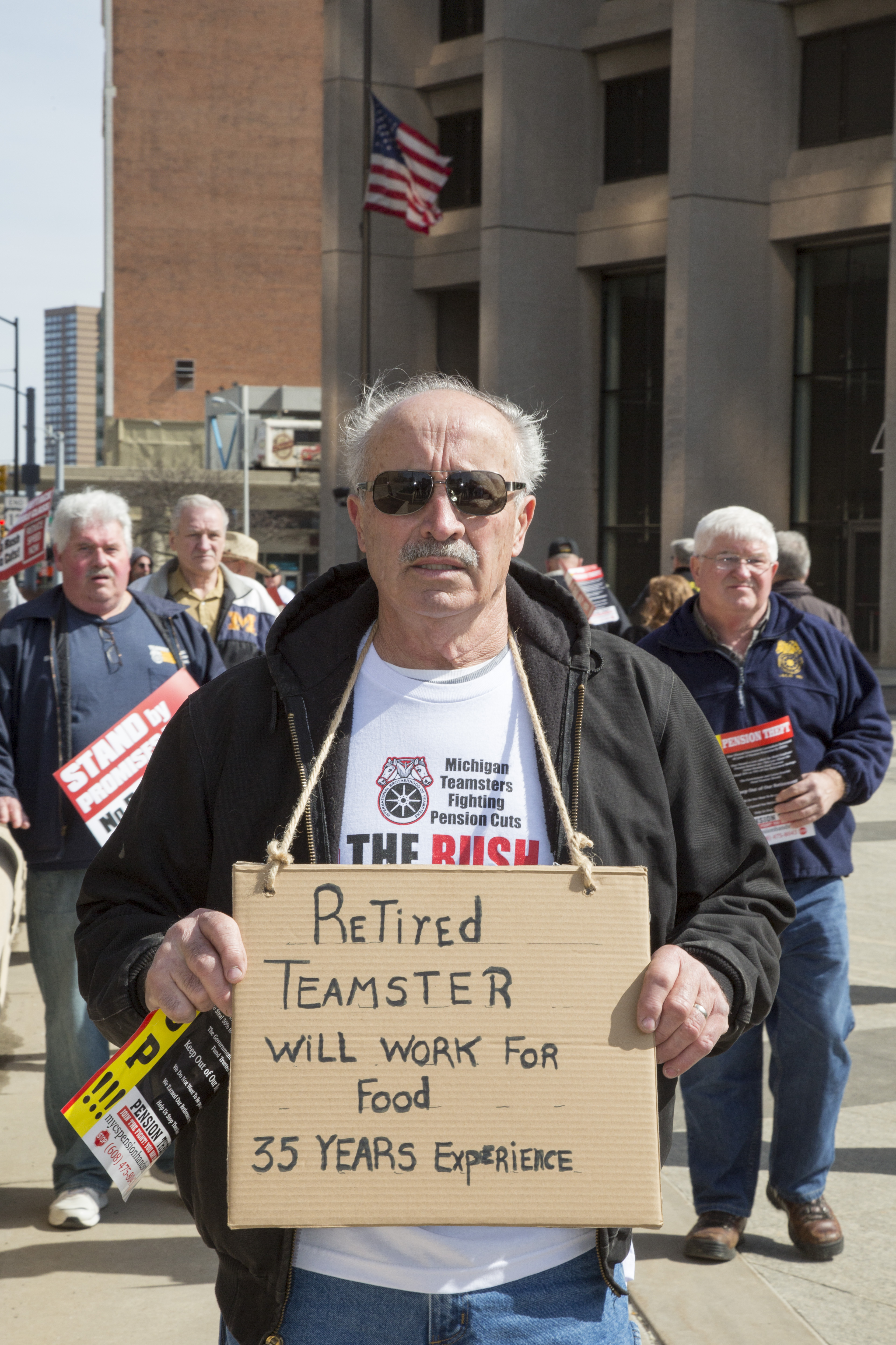 Central States Pension Fund protest, Michigan Labor Notes